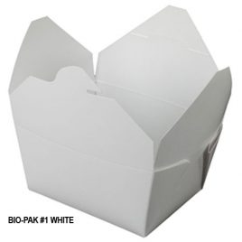 Bio-Pak 26oz Fold-To-Go Box #1 (White)