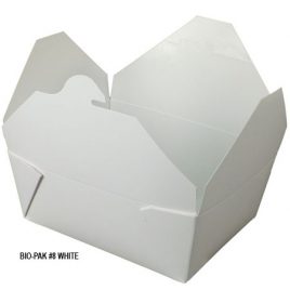 Bio-Pak 45oz Fold-To-Go Box #8 (White)