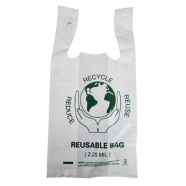 Small Reusable T-Shirt Bag: 8″x5″x16″